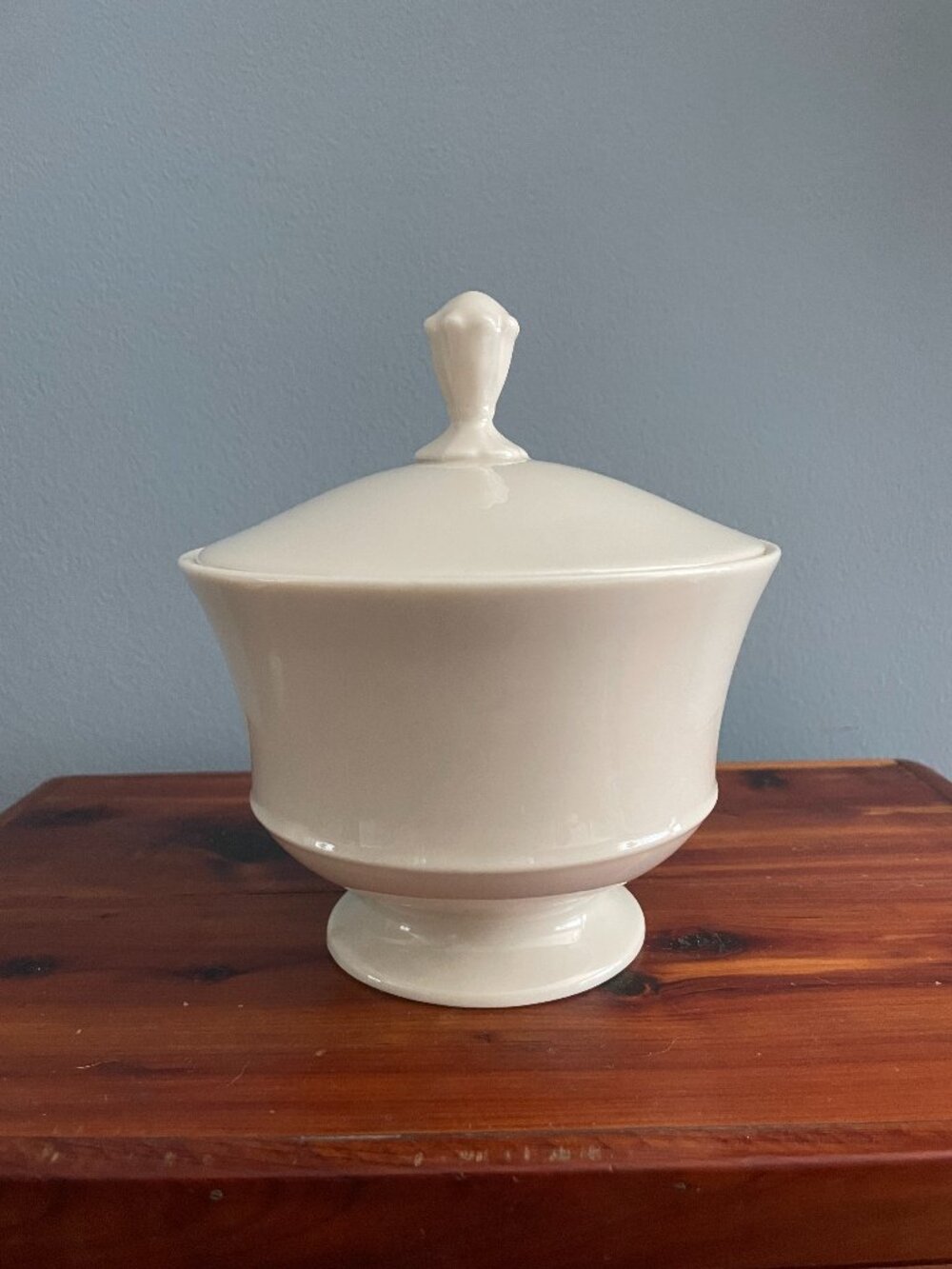 Vintage Lenox Lyric Eternal Lidded Footed Candy Dish Ivory USA